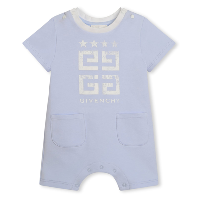 Givenchy Babies' 4g-print Cotton Pajamas In Azzurra
