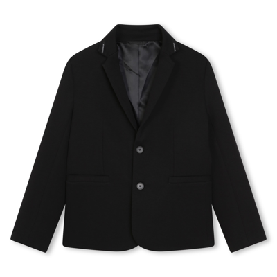 Givenchy Kids' Logo-trim Single-breasted Blazer In Black