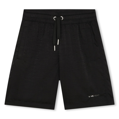 Givenchy Kids' 4g-monogram Track Shorts In Black