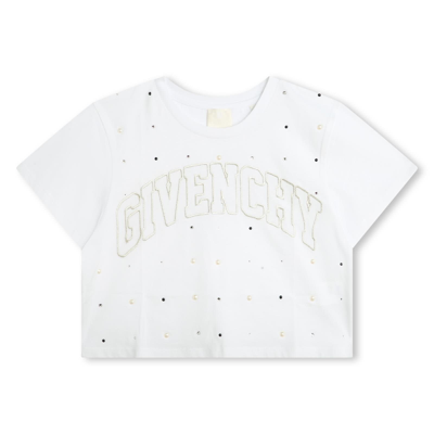 Givenchy Kids' T-shirt With Embroidery In White