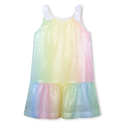 Givenchy Kids' Flared Dress With Sequins In Multicolor