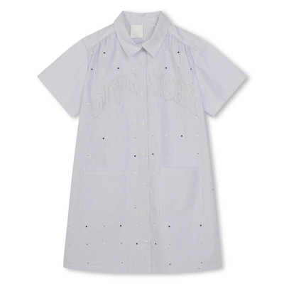Givenchy Kids' Striped Shirtdress In White
