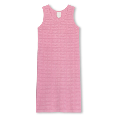 Givenchy Kids' 4g-jacquard Knitted Dress In Pink