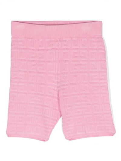 Givenchy Kids' 4g-jacquard Biker Shorts In Pink