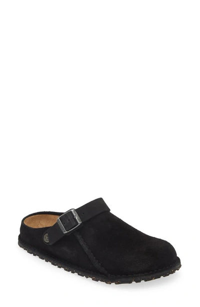 Birkenstock Lutry Premium Suede Slippers In Black