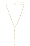 Kurt Geiger Micro Eagle Pendant Y-necklace In Crystal/ Yellow Gold