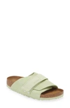 Birkenstock Kyoto Slide Sandal In Faded Lime