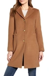 Lauren Ralph Lauren Wool Blend Reefer Coat In Z/dnunew Vicuna