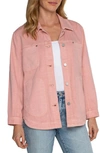 Liverpool Los Angeles Denim Shirt Jacket In Rose Blush