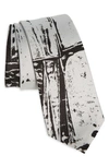 ALEXANDER MCQUEEN FOLD PATTERN SILK TIE