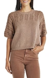 Splendid Mason Short Sleeve Sweater In Macchiato