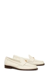 Tory Burch Perri Leather Mini Medallion Loafers In White