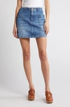 FRAME CARGO DENIM MINISKIRT