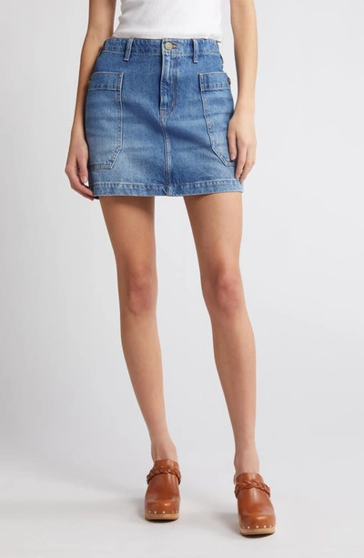 Frame Cargo Denim Miniskirt In Morey