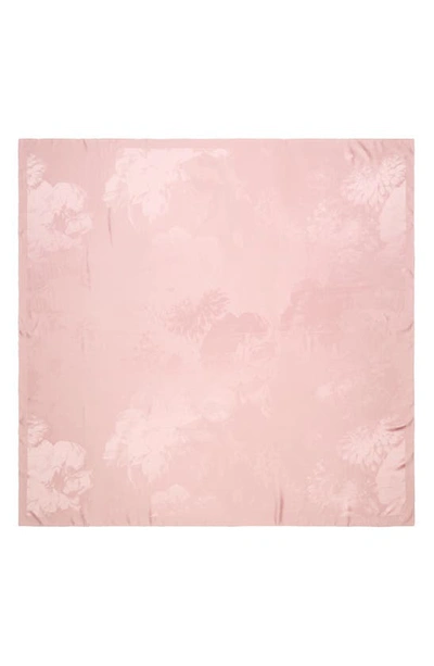 Alexander Mcqueen Chiaroscuro Flora Silk Scarf In Pink