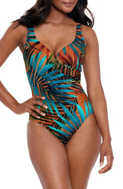 MIRACLESUIT TAMARA TIGRE IT'S A WRAP UNDERWIRE ONE-PIECE SWIMSUIT