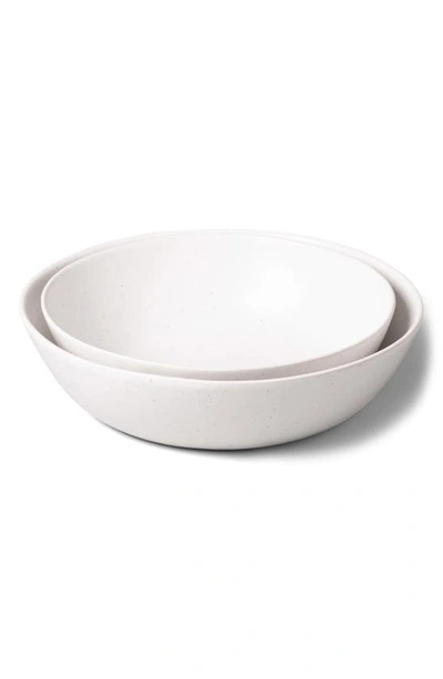 Fable The Low Set Of 2 Serving Bowls In Speckled White