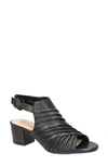 Bella Vita Dayana Womens Faux Leather Round Toe Block Heel In Black Leather