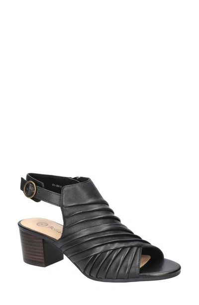 Bella Vita Dayana Womens Faux Leather Round Toe Block Heel In Black