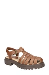 Bella Vita Women's Sinclaire Lug Sole Fisherman Sandals In Camel Burnished Leather