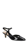 Bella Vita Kayce Pointed Toe Pump In Black Patent