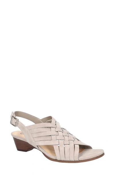 Bella Vita Seble Womens Strappy Open Toe Slingback Sandals In Stone Kidsuede Leather