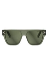 Dior Cd Diamond S6i Sunglasses In Shiny Dark Green