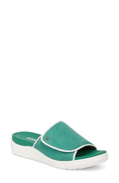 Dr. Scholl's Time Off Sandal In Court Green Fabric