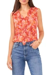 VINCE CAMUTO WATERCOLOR PRINT SLEEVELESS TOP