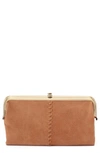 Hobo Lauren Leather Double Frame Clutch In Whiskey