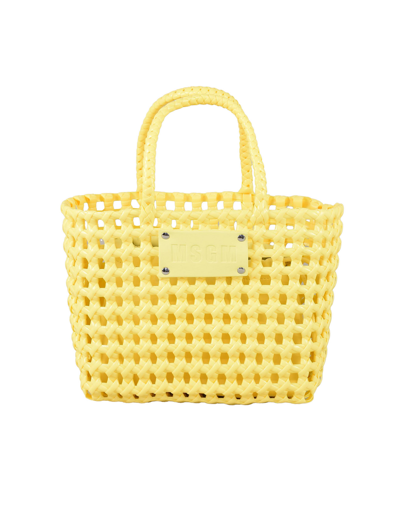 Msgm Designer Handbags Women's Yellow Handbag