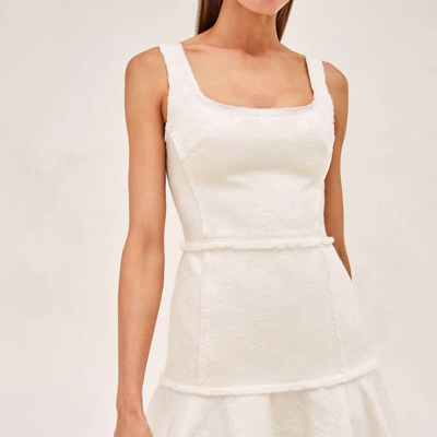 Alexis Noely Brocade Mini Dress In White