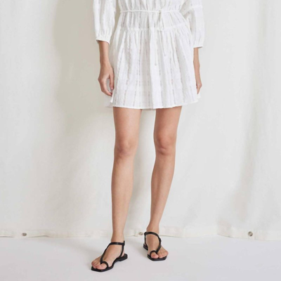 Apiece Apart Laguna Cotton-seersucker Mini Dress In White