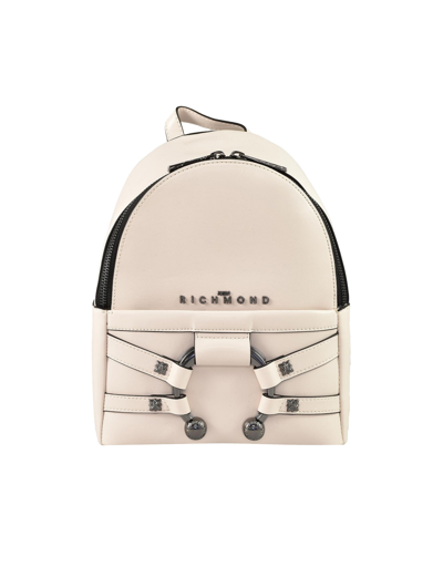 John Richmond Designer Handbags Women's Ivory Backpack In White