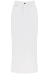 Wardrobe.nyc Column Denim Maxi Skirt In White