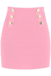PINKO CIPRESSO MINI SKIRT WITH LOVE BIRDS BUTTONS