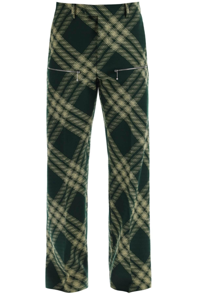 BURBERRY STRAIGHT CUT CHECKERED PANTS