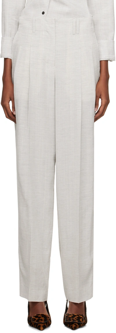 Jacquemus Gray Les Sculptures 'le Pantalon Titolo' Trousers In 910 Light Grey