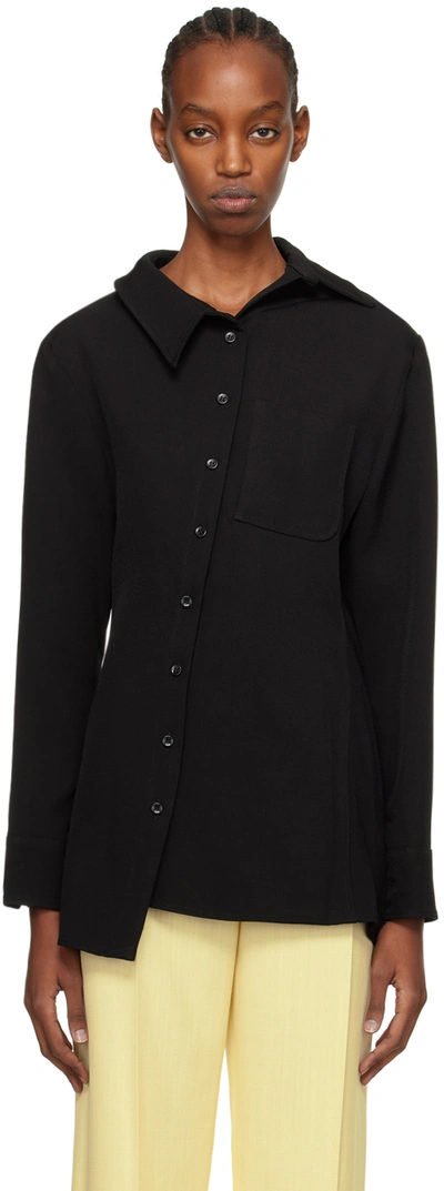 JACQUEMUS BLACK LES SCULPTURES 'LA CHEMISE PABLO' SHIRT