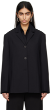 Studio Nicholson Black Weston Blazer In Black