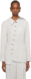 JACQUEMUS GRAY LES SCULPTURES 'LA CHEMISE PABLO' SHIRT