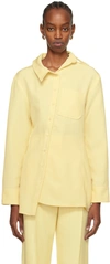 Jacquemus Yellow Les Sculptures 'la Chemise Pablo' Shirt In 205 Pale Yellow