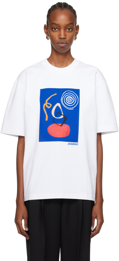 Jacquemus White Les Sculptures 'le T-shirt Cuadro' T-shirt