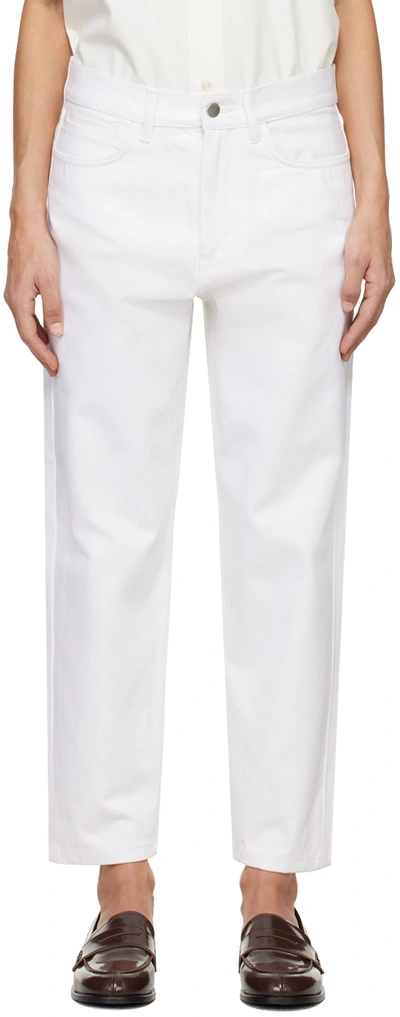 Studio Nicholson White Avanti Jeans In Optic White
