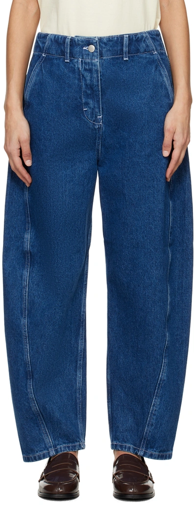 Studio Nicholson Indigo Akerman Jeans In Indigo Wash