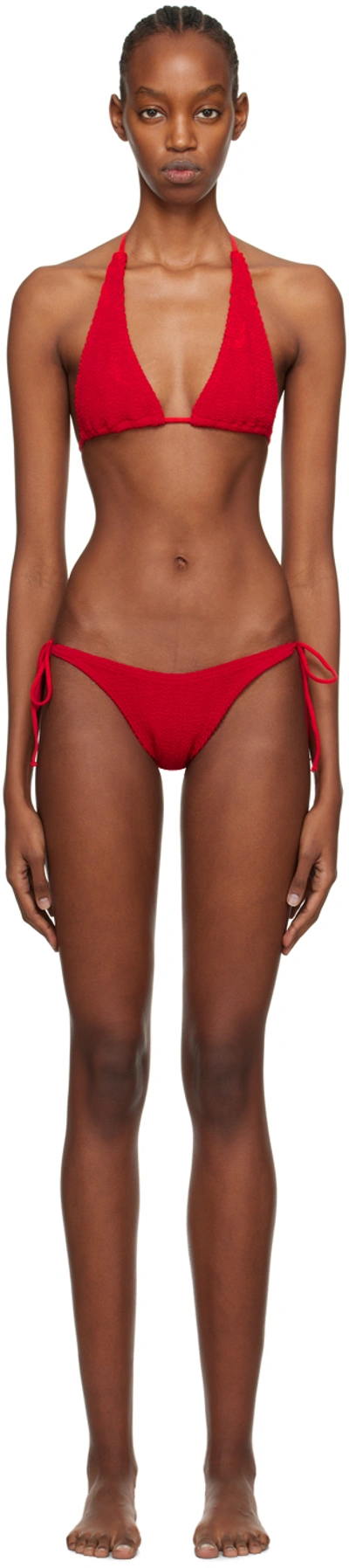 Bondeye Red Sofie & Serenity Bikini In Baywatch Red Eco