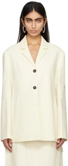Studio Nicholson Off-white Weston Blazer In Parchment