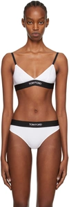 Tom Ford Stretch-modal Jersey Soft-cup Triangle Bra In Aw002 White