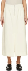 STUDIO NICHOLSON OFF-WHITE TYRELL MIDI SKIRT