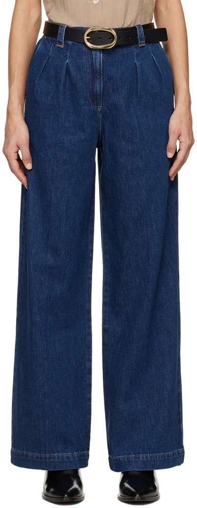 Apc Indigo Tressie Jeans In Ial Washed Indigo